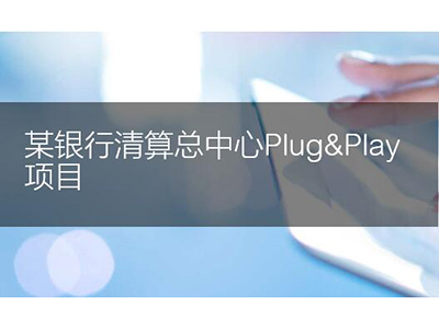 某銀行清算總中心Plug&Play項(xiàng)目